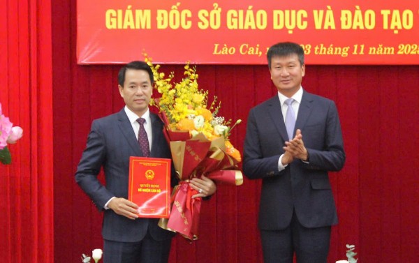 Ông Luyện Hữu Chung được bổ nhiệm làm Giám đốc Sở Giáo dục và Đào tạo tỉnh Lào Cai