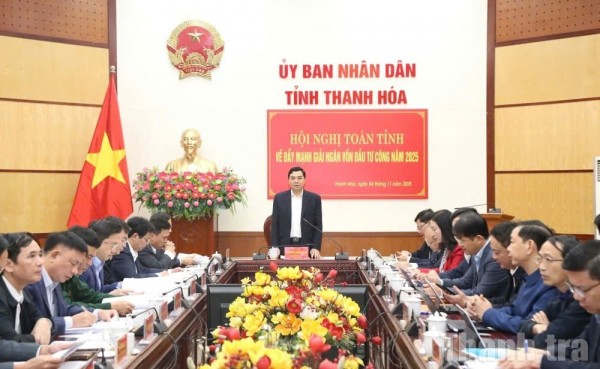 Thanh Hóa tăng tốc giải ngân vốn đầu tư công, phấn đấu hoàn thành 100% kế hoạch năm 2025