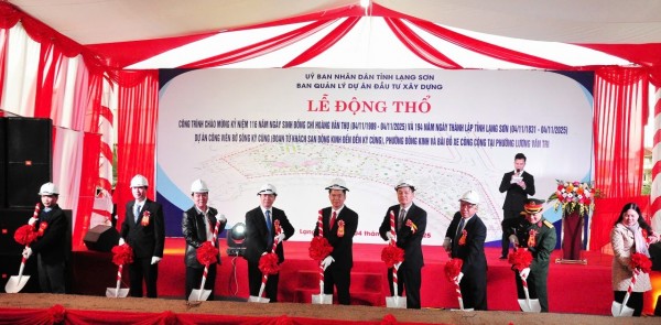 Lạng Sơn: Động thổ dự án Công viên Bờ sông Kỳ Cùng và bãi đỗ xe công cộng hơn 51,6 tỷ đồng