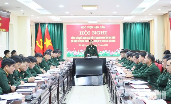 Giám đốc Học viện Hậu cần: Giải thể cơ quan Thanh tra Học viện là chủ trương đúng đắn