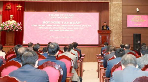 Hà Nội tập huấn công tác nội chính, phòng, chống tham nhũng