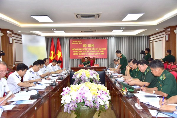 An Giang: Bộ Quốc phòng kiểm tra công tác phòng, chống khai thác IUU tại Bộ Tư lệnh Vùng Cảnh sát biển 4