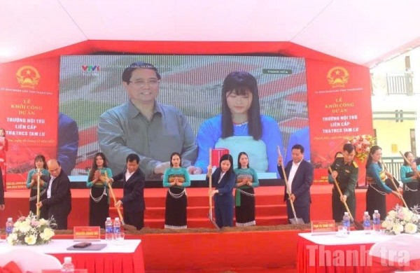 Khởi công hai trường nội trú liên cấp ở Tam Lư và Tam Thanh: Thêm điểm sáng cho vùng biên xứ Thanh