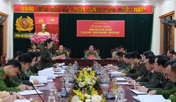 Công an tỉnh Cao Bằng phát động phong trào thi đua “Ba nhất” trong toàn lực lượng