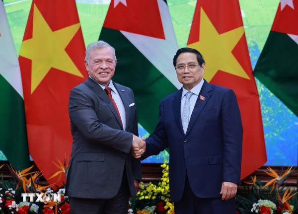 Thủ tướng Phạm Minh Chính hội kiến Quốc vương Jordan Abdullah II Ibn Al-Hussein