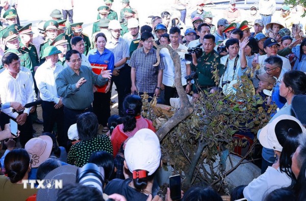 Thủ tướng kiểm tra và chỉ đạo công tác khắc phục hậu quả do bão số 13 tại tỉnh Gia Lai