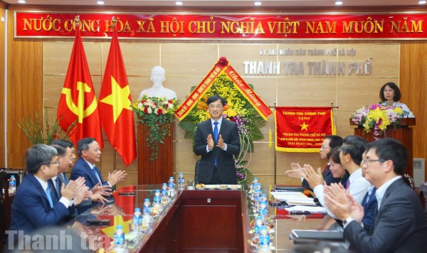 Bí thư Thành ủy Hà Nội chúc mừng Thanh tra Thành phố nhân 80 năm Ngày Truyền thống Thanh tra