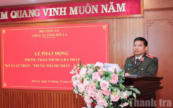 Công an tỉnh Sơn La phát động phong trào thi đua “Ba nhất”
