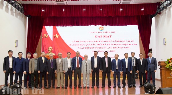 Thanh tra Chính phủ gặp mặt cán bộ hưu trí nhân dịp 80 năm Ngày truyền thống Thanh tra Việt Nam