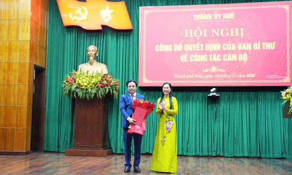 Đồng chí Nguyễn Khắc Toàn được điều động làm Phó Bí thư Thành ủy Huế