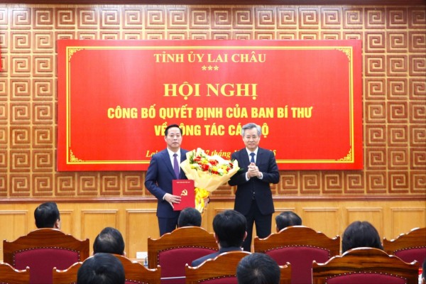 Ông Hà Quang Trung được điều động, chỉ định giữ chức Phó Bí thư Tỉnh ủy Lai Châu
