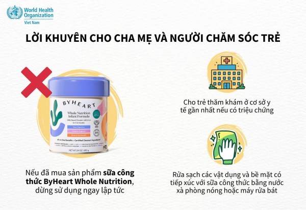 Bộ Y tế yêu cầu ngừng sử dụng ngay sản phẩm sữa ByHeart Whole Nutrition ở trẻ sơ sinh