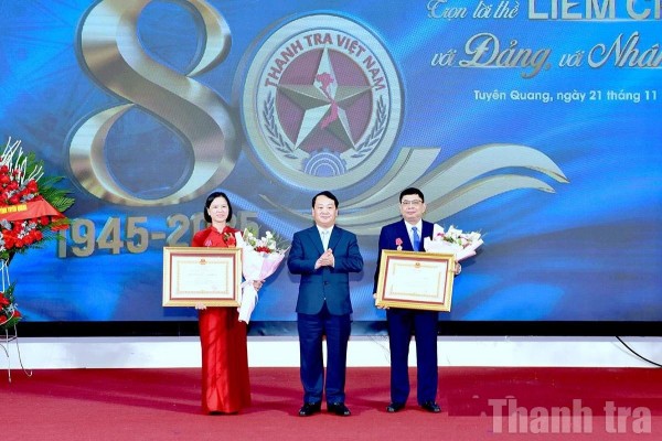 Tuyên Quang: Nhiều tập thể, cá nhân được khen thưởng tại Lễ kỷ niệm 80 năm Ngày Truyền thống Thanh tra Việt Nam