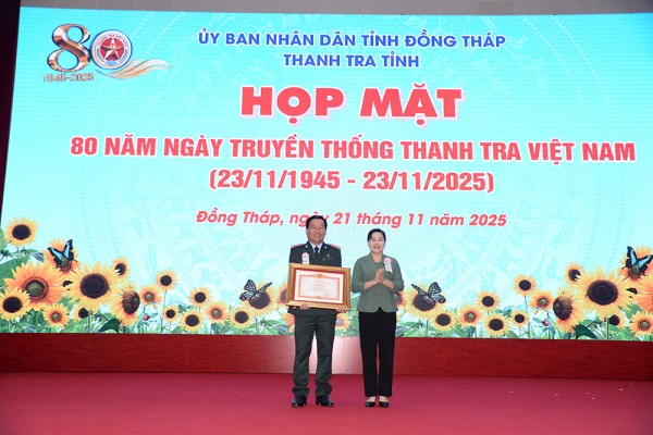 Đồng Tháp: Nhiều tập thể, cá nhân được khen thưởng nhân dịp 80 năm Ngày Truyền thống Thanh tra Việt Nam